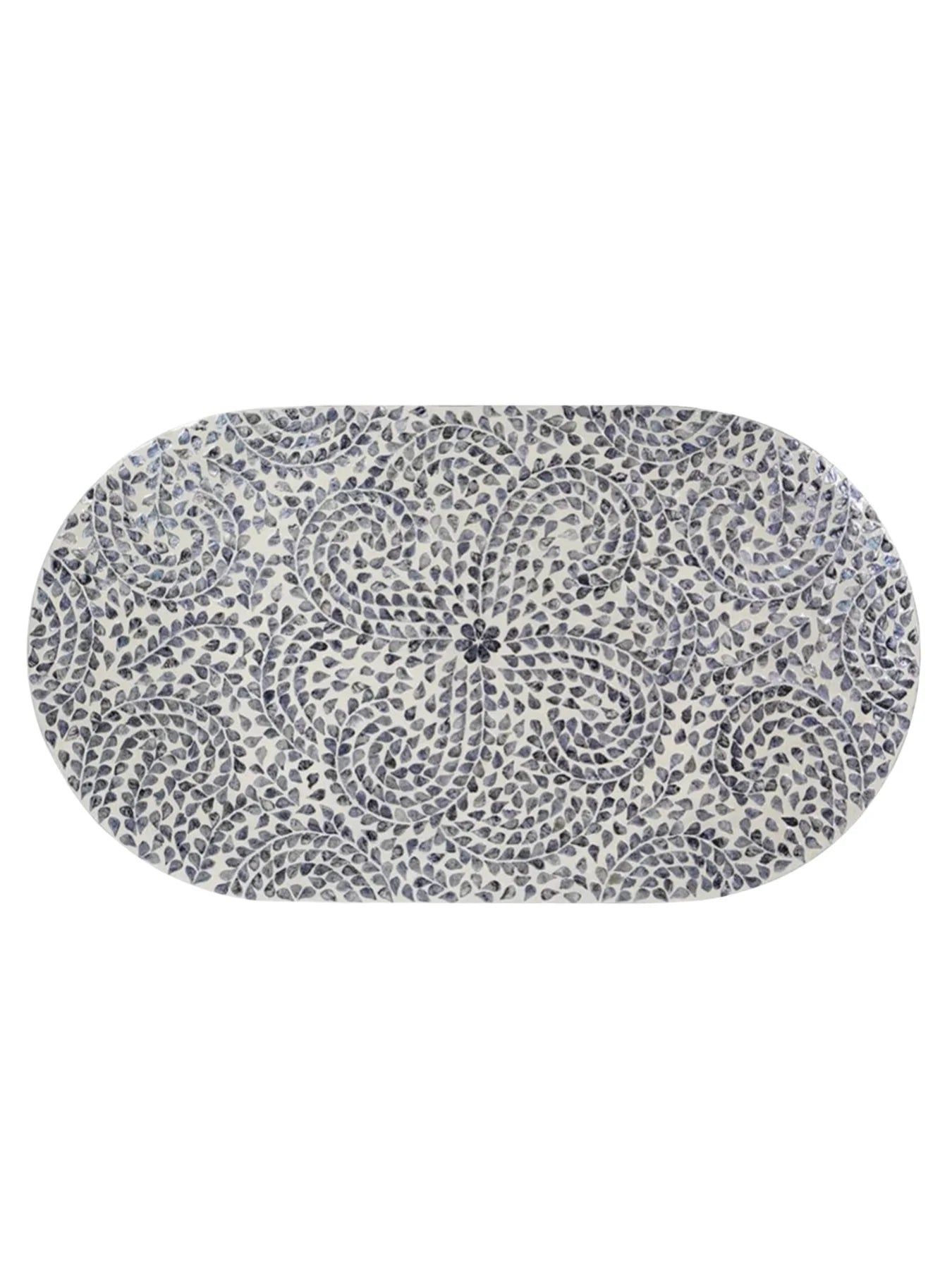 Inlay Oval Shape Coffee Table - Sunstrike