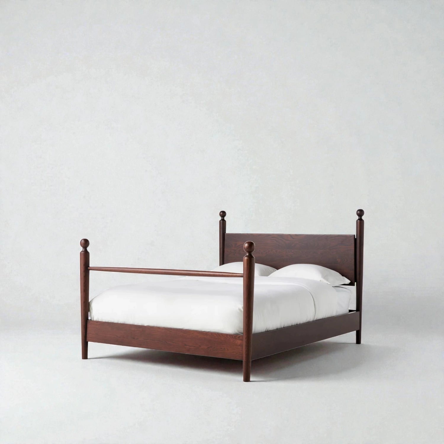 Roman Solid Teak Wood King Size Bed