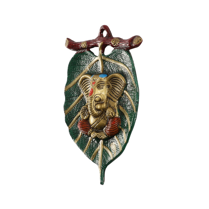 Green Lord Ganesh Wall Hanging