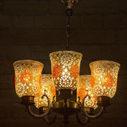 Small Tilak U Arm 5 Lamp Light Chandelier