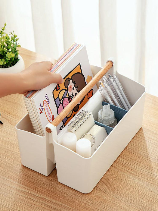 Portable Storage Caddy with Adjustable Dividers for Kitchen