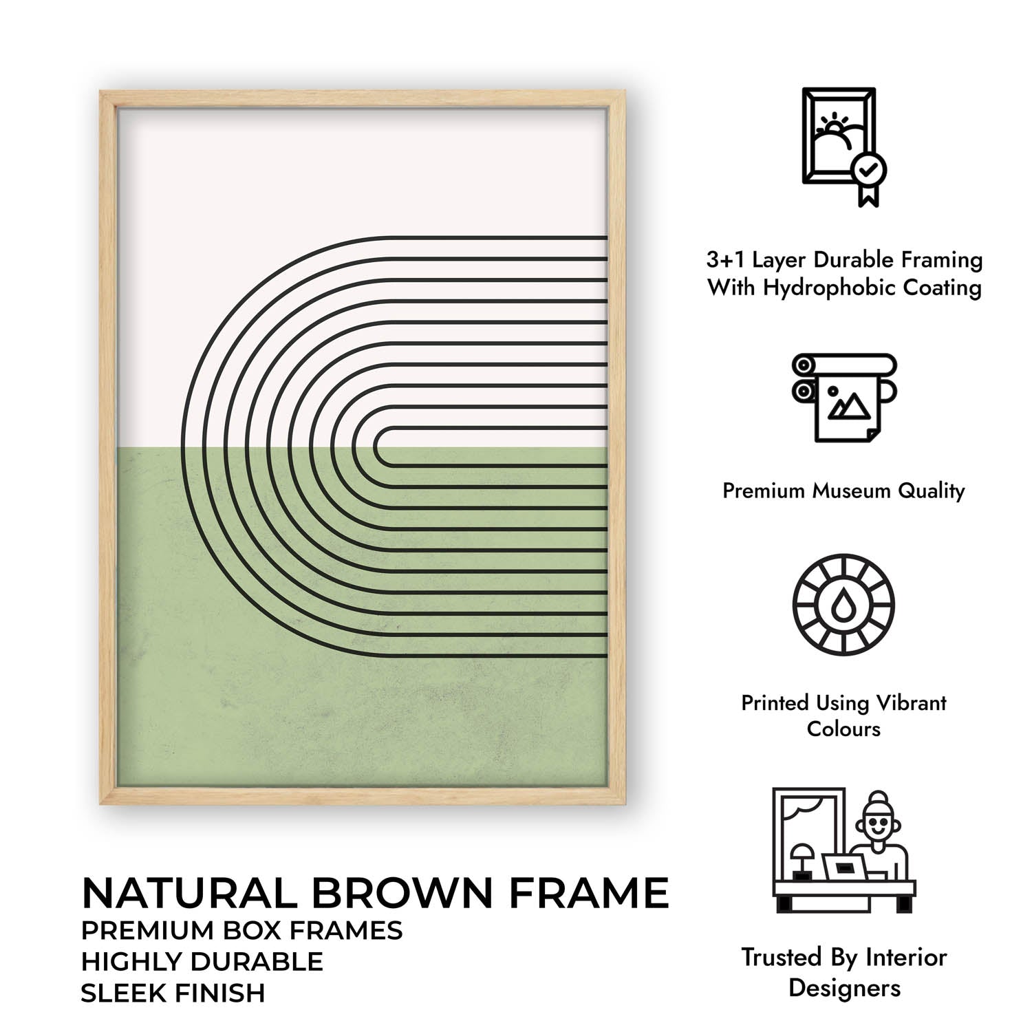 Cerchio Green Wall Painting