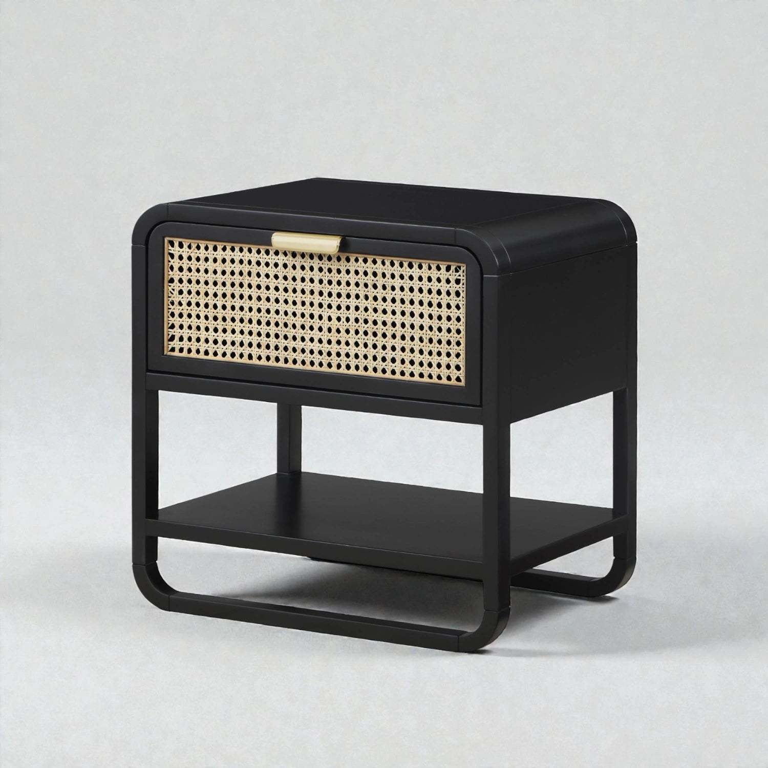 Anthe Teak Wood & Cane Weaving Bedside