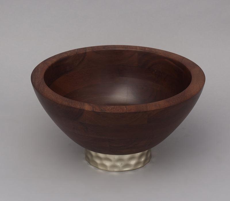 Thicket Bowl | Gold Finished with Acacia Wood