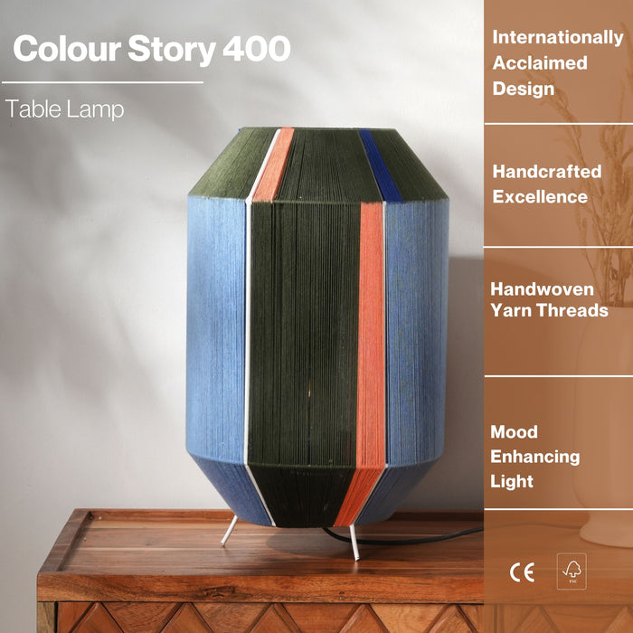 Colour Story 400 Designer Table Lamp – Scandinavian-Inspired Ambient Light | Cotton Threading