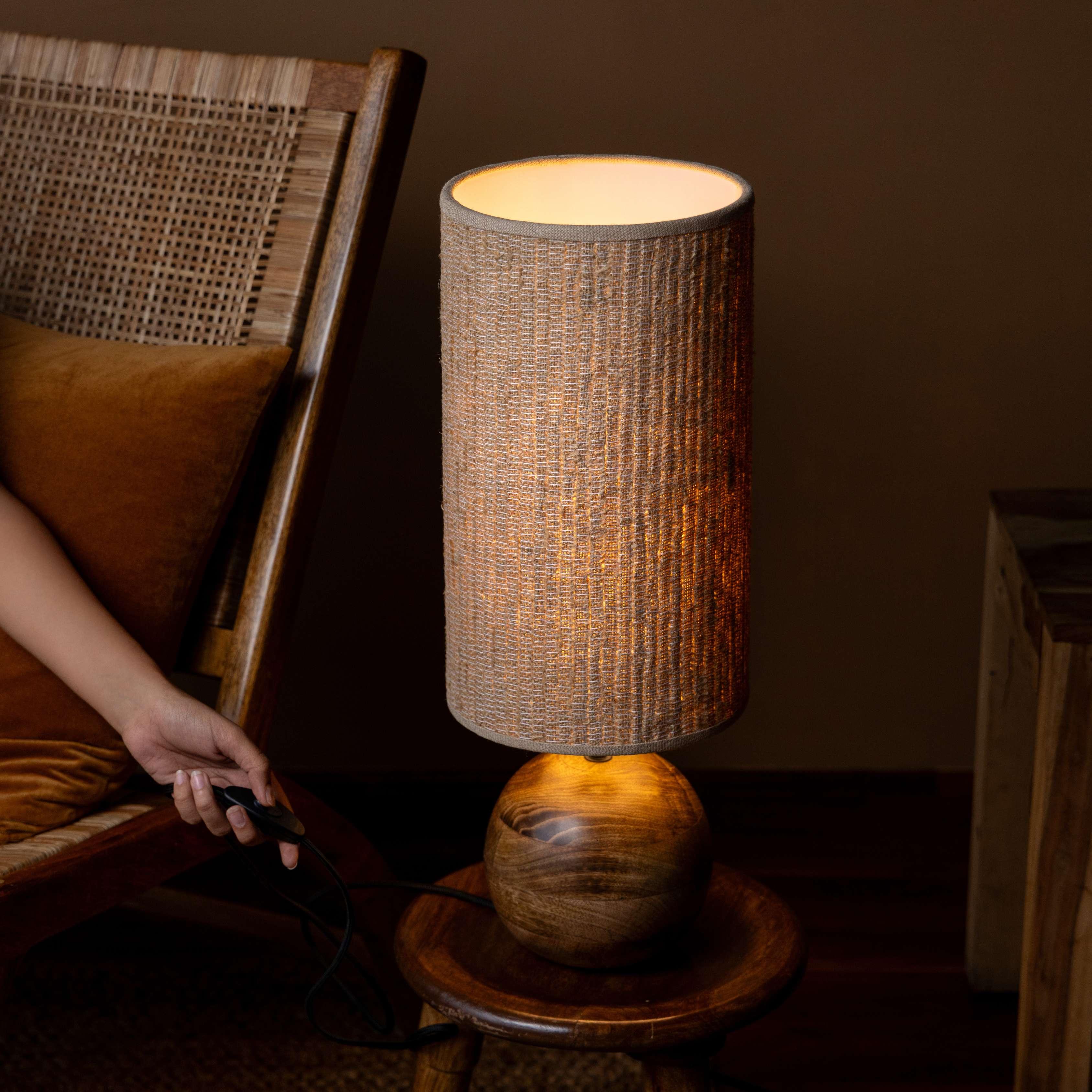 Jute Weave Lamp | Table Lampshade For Living Room