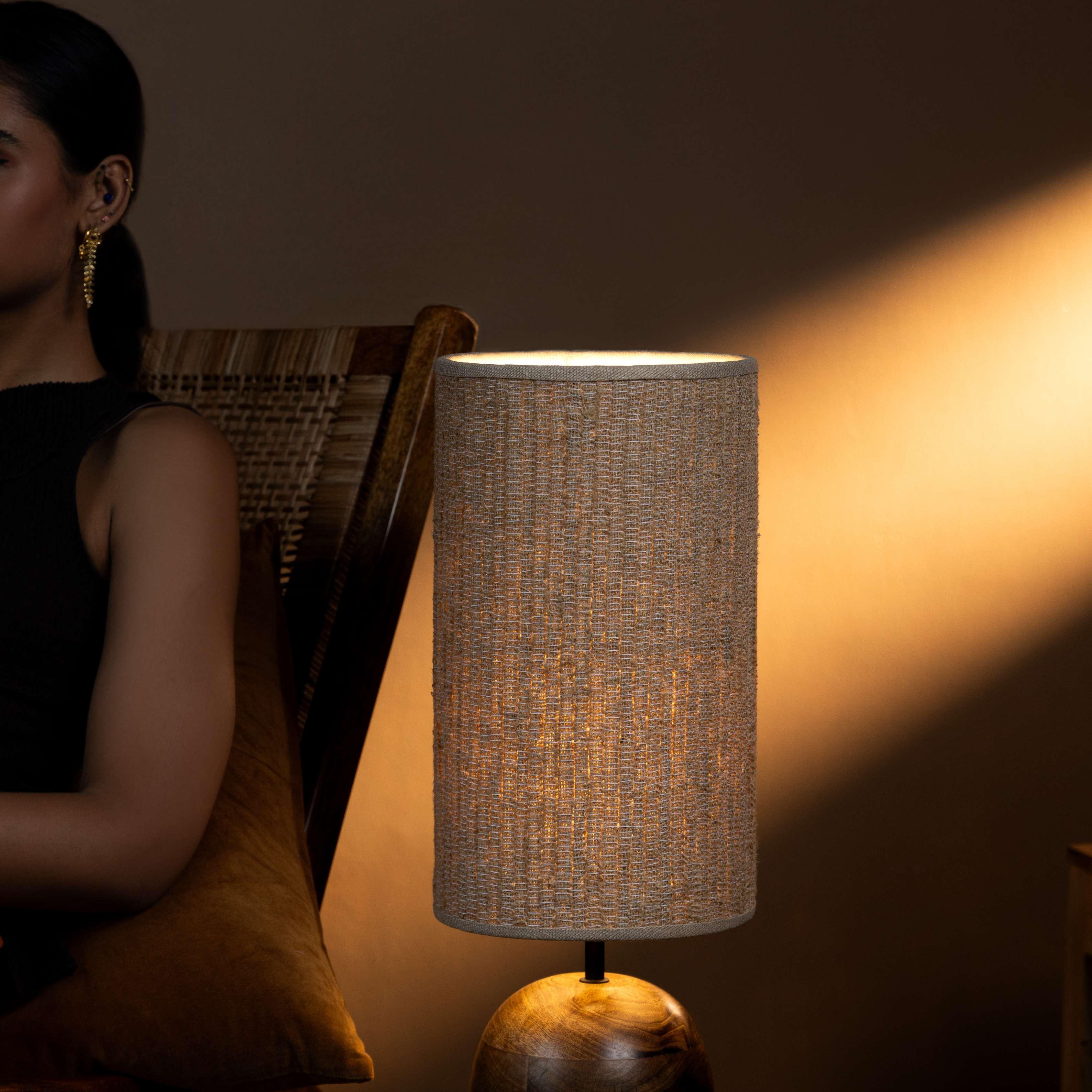 Jute Weave Lamp | Table Lampshade For Living Room