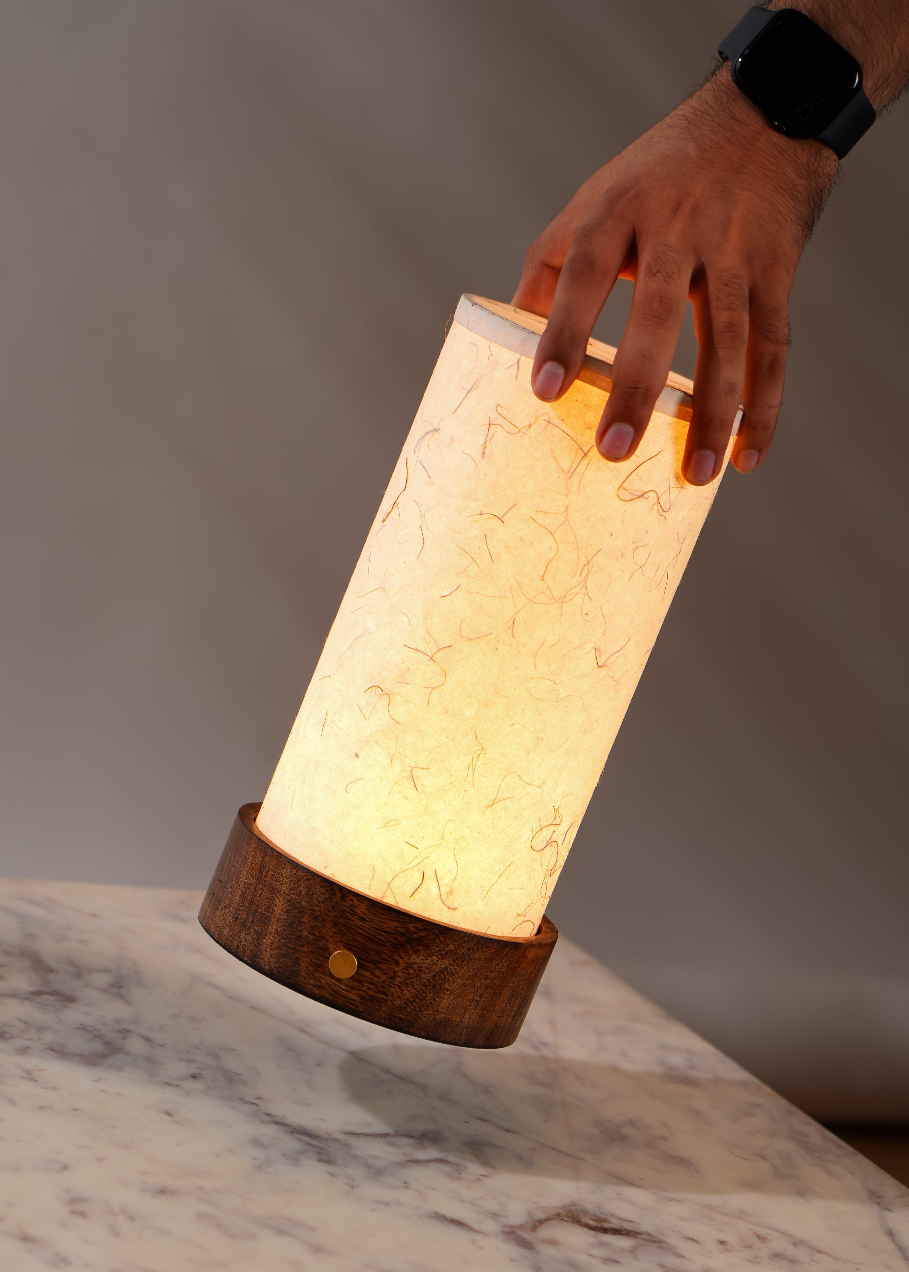 Banana Paper Magnus Touch Sensor Lampshade | Wireless Table Lamp