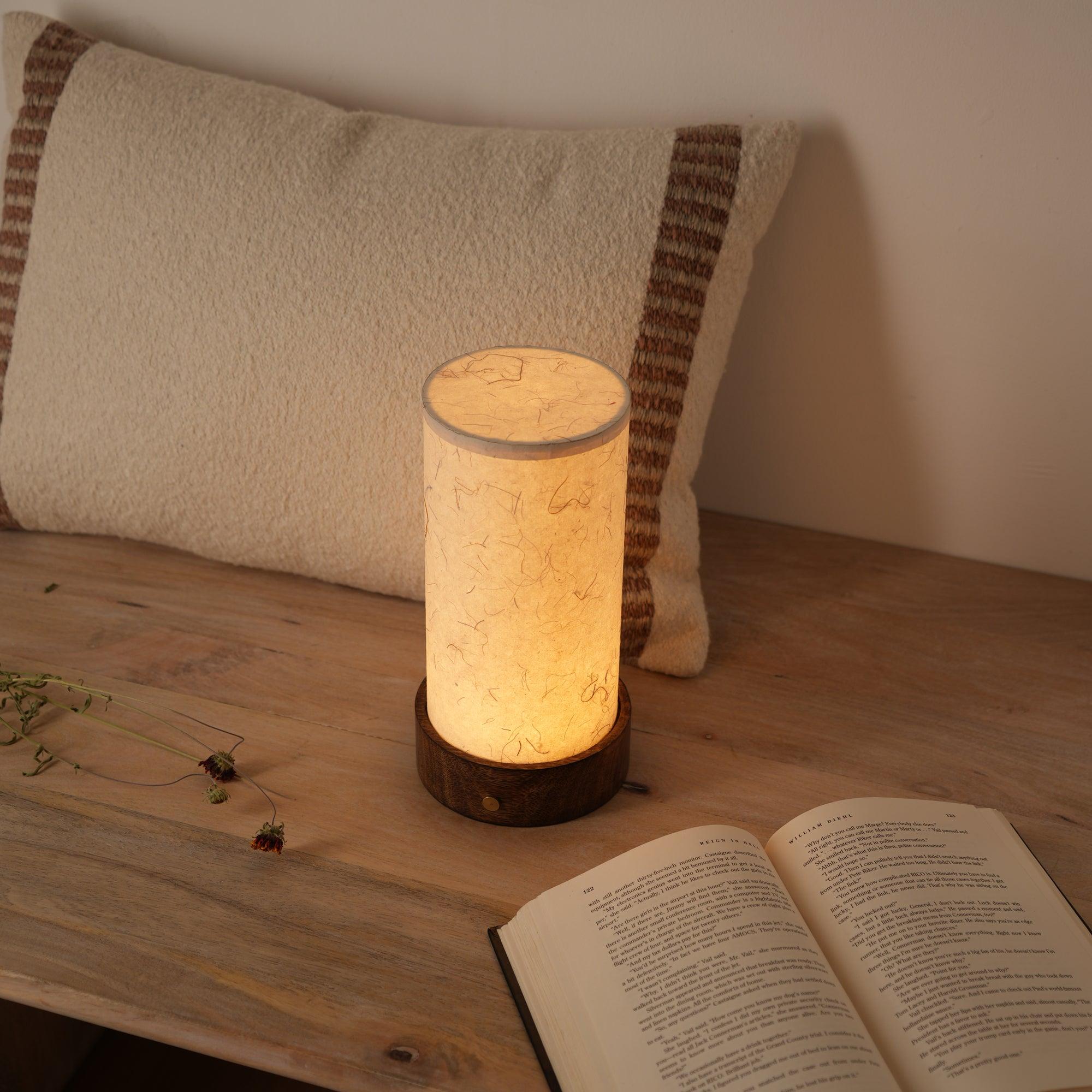 Banana Paper Magnus Touch Sensor Lampshade | Wireless Table Lamp