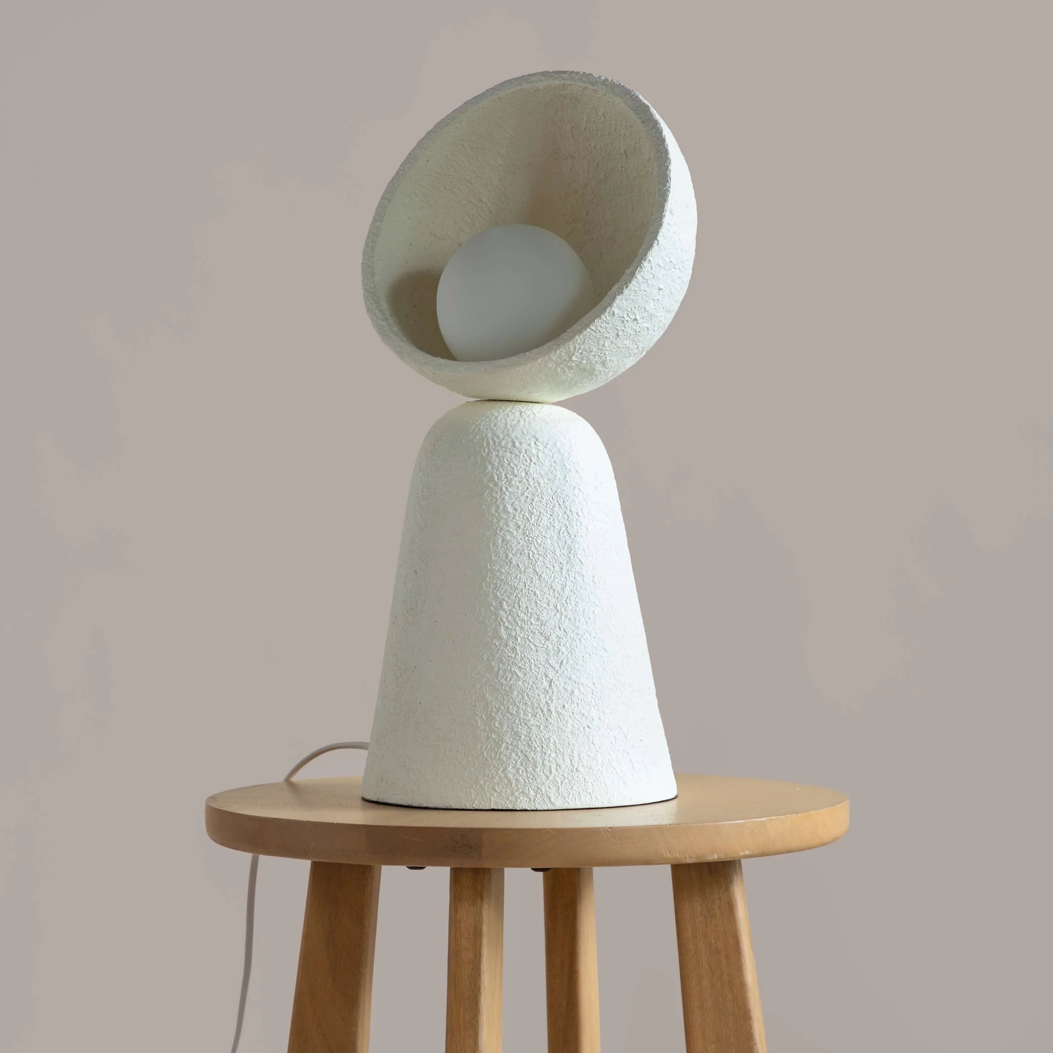 Eco Sphere Designer Table Lamp for Living Room | Paper Mache Minimalist Night Light