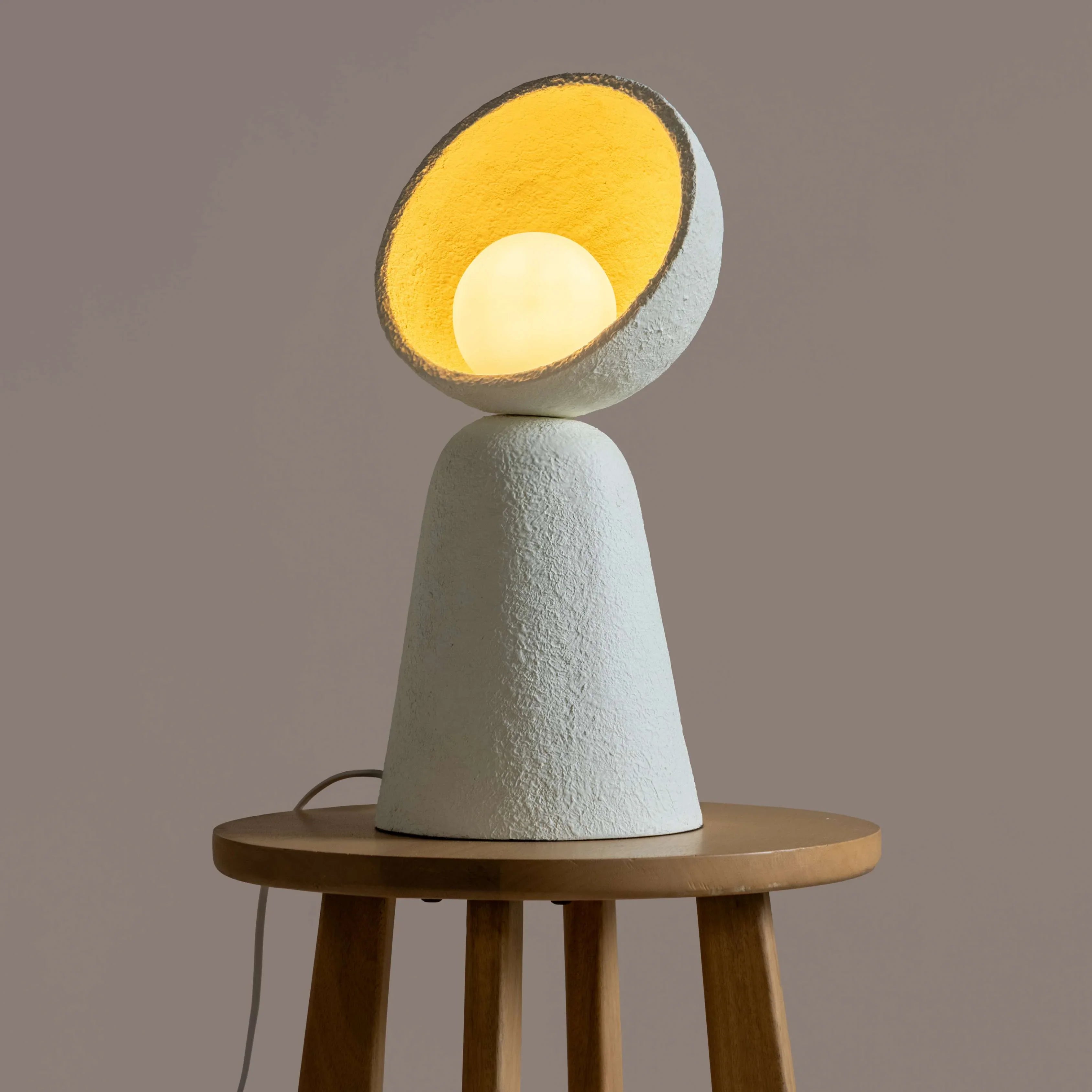 Eco Sphere Designer Table Lamp for Living Room | Paper Mache Minimalist Night Light