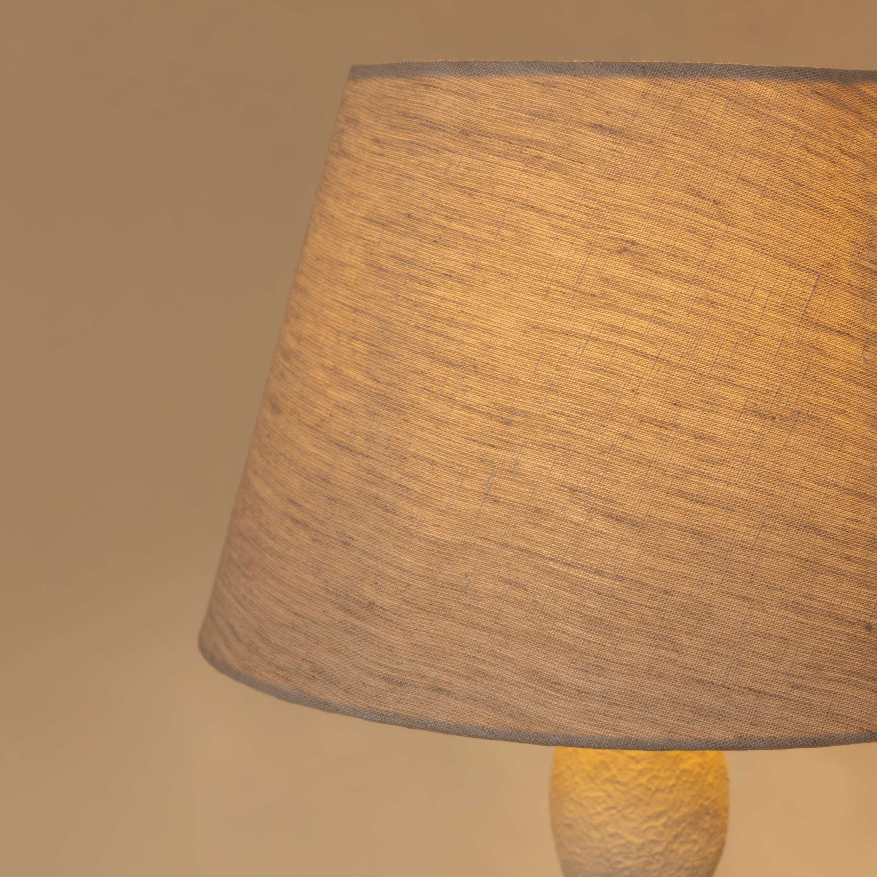 Handcrafted Terra Stones Table Lamp for Living Room | Designer Japandi Stlye Bedside & Study Lamp