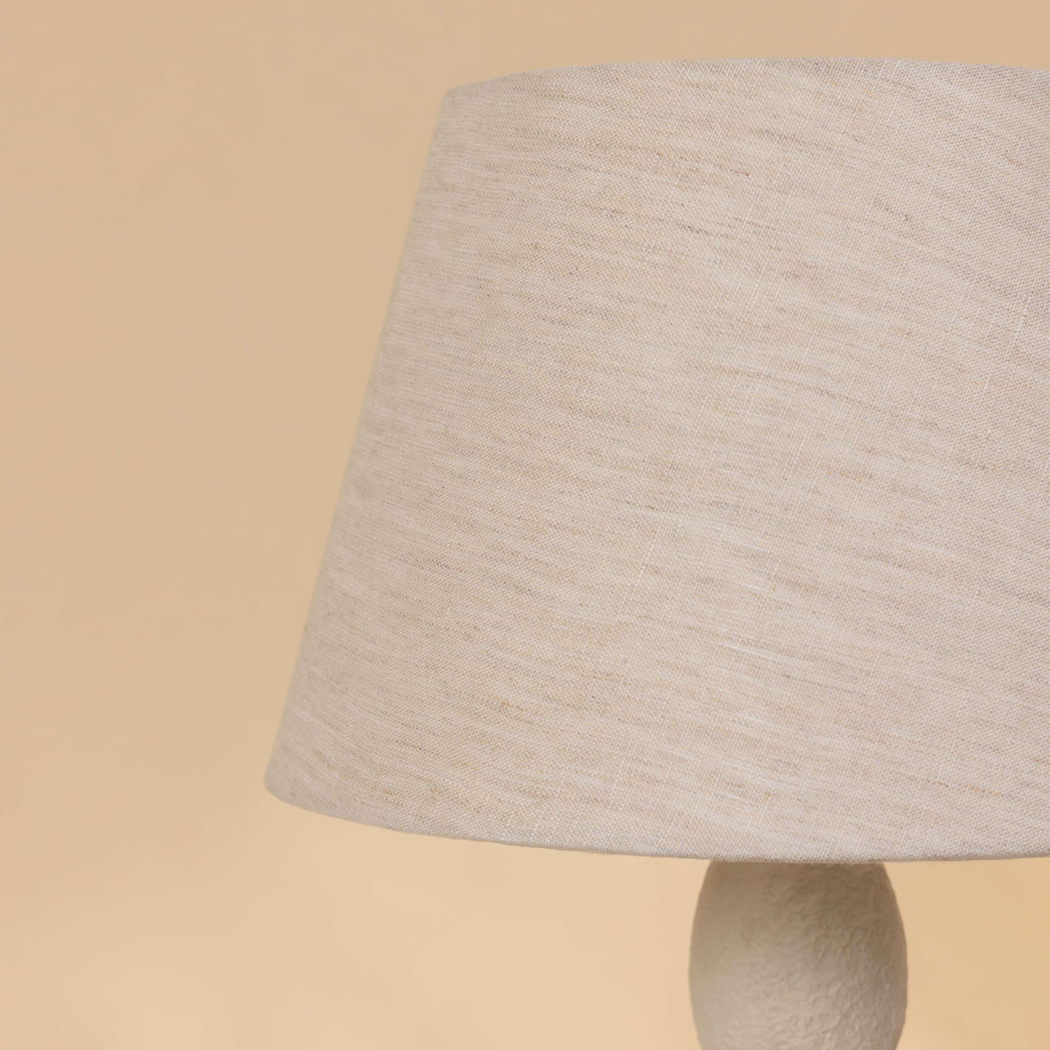 Handcrafted Terra Stones Table Lamp for Living Room | Designer Japandi Stlye Bedside & Study Lamp