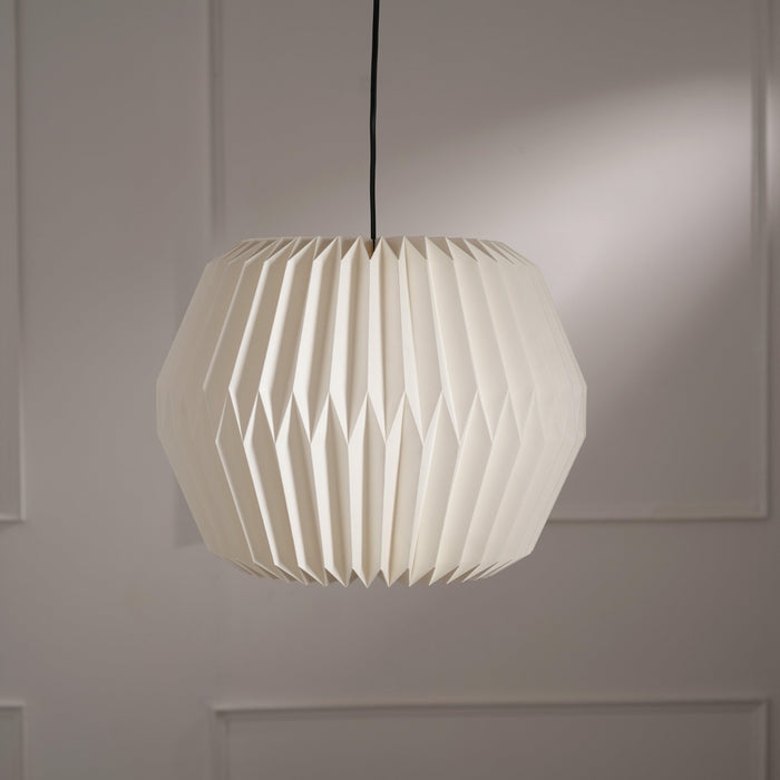 Buy Hanging Lights - Decorative Tabla Origami Ceiling Hanging Light | Foldable Paper Shade Pendant Lantern by Fig on IKIRU online store