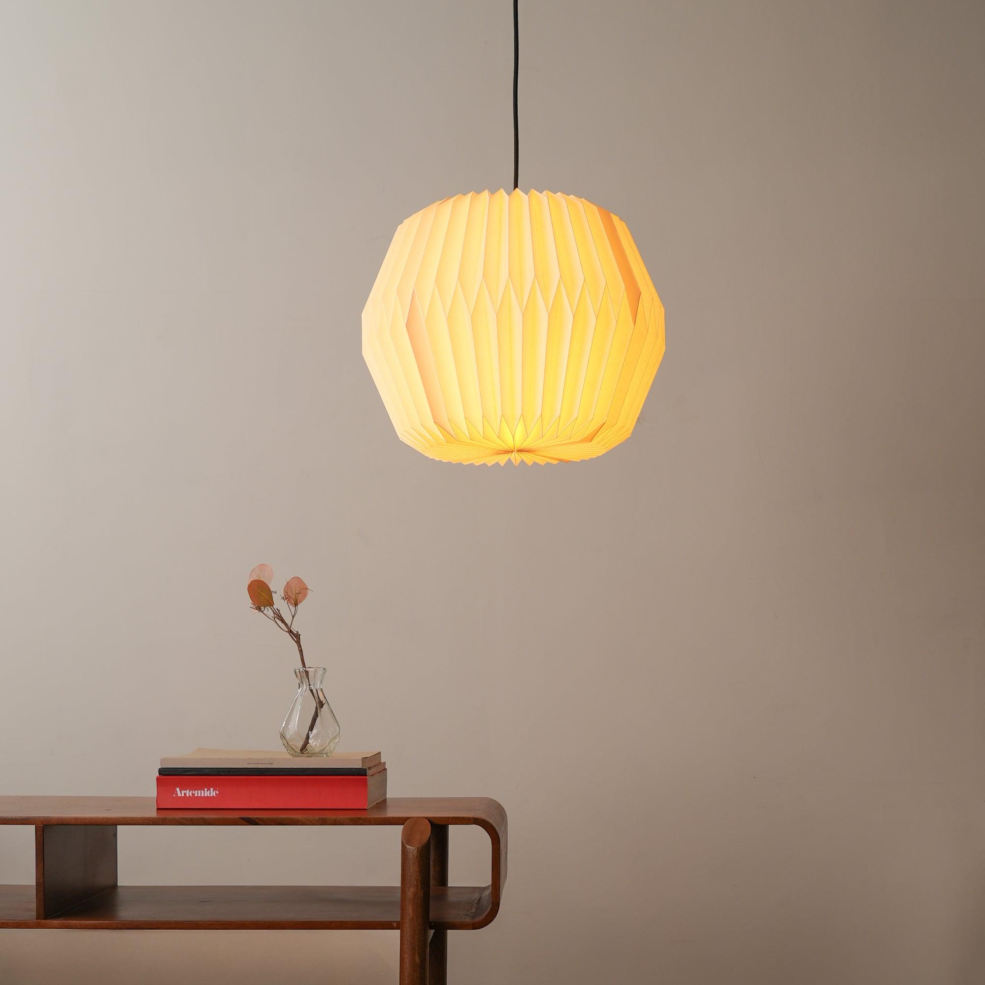 Decorative Origami Ceiling Hanging Lights for Living Room | Foldable Paper Shade Pendant Lantern