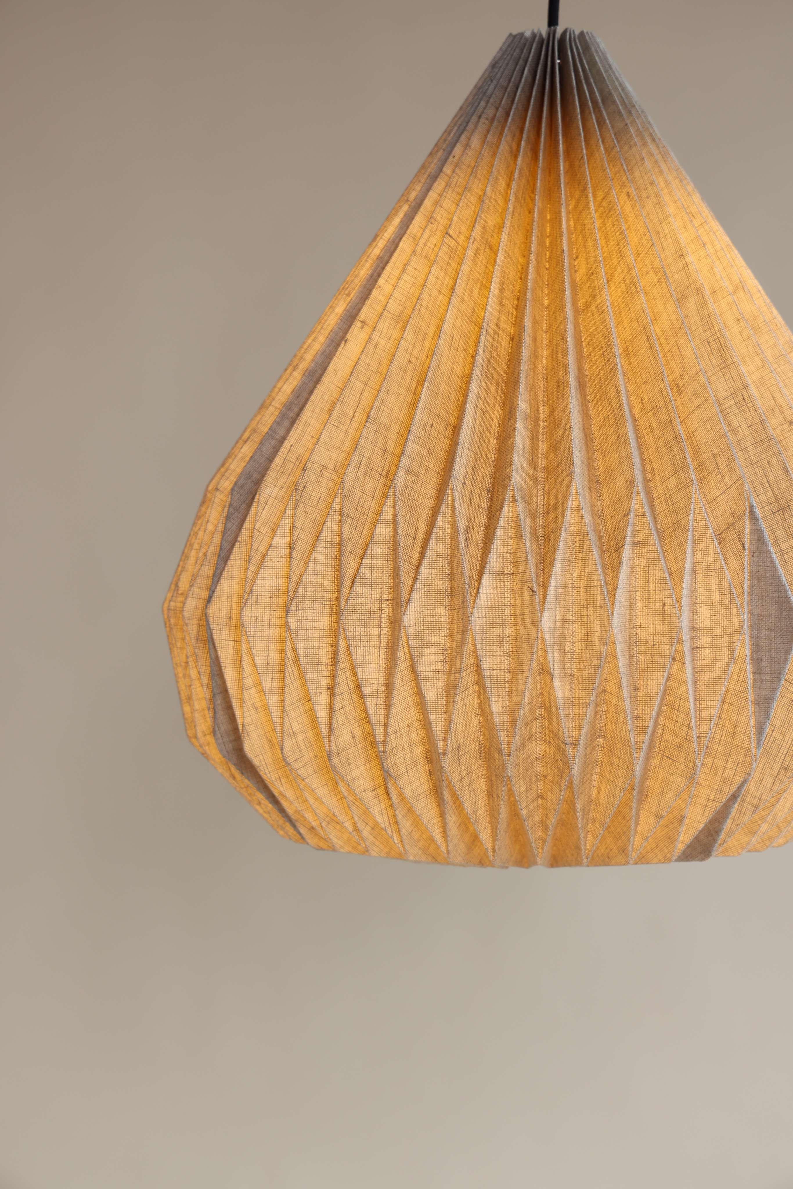 Dome Pendant Linen Lampshade | Hanging Lamp