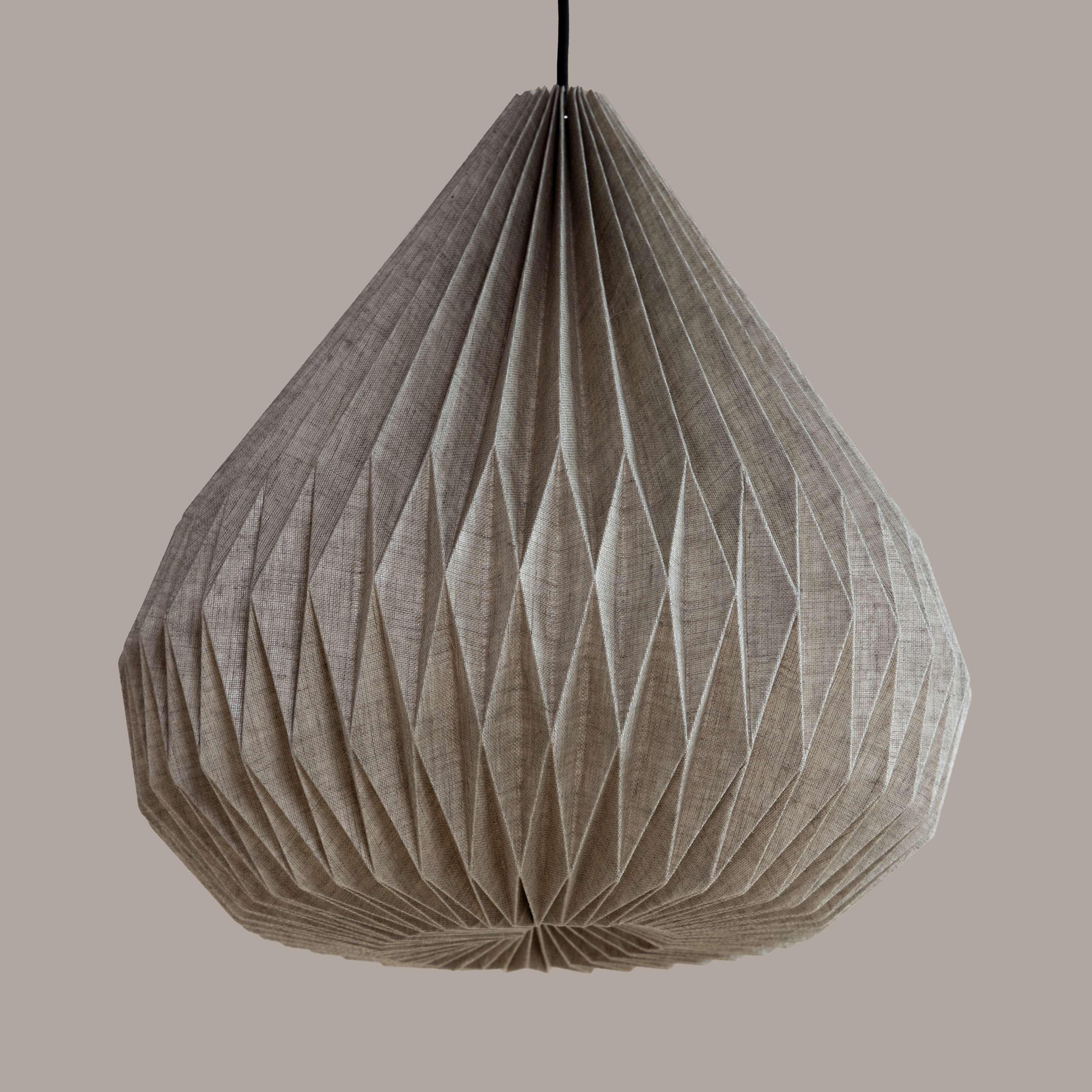Dome Pendant Linen Lampshade | Hanging Lamp