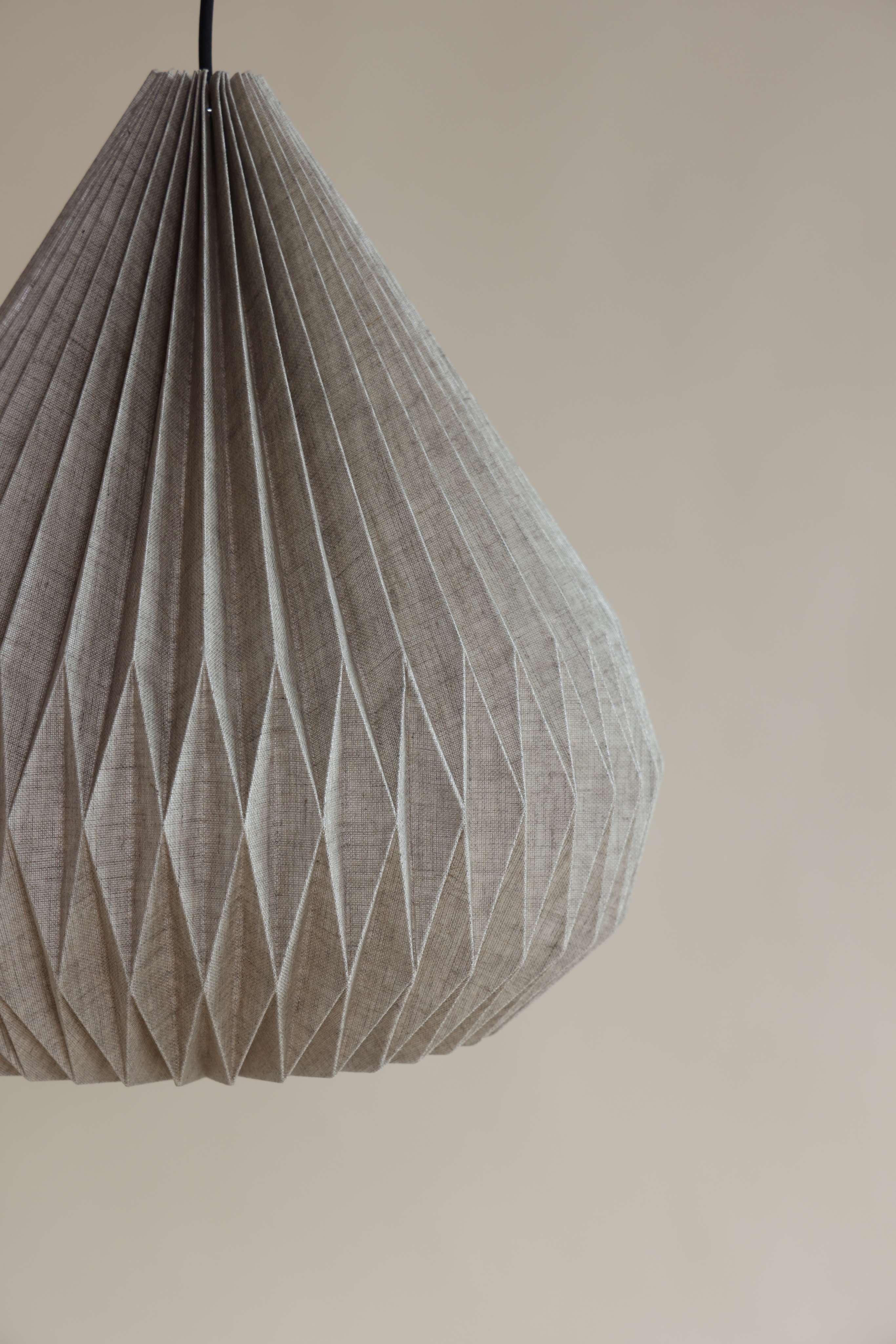 Dome Pendant Linen Lampshade | Hanging Lamp