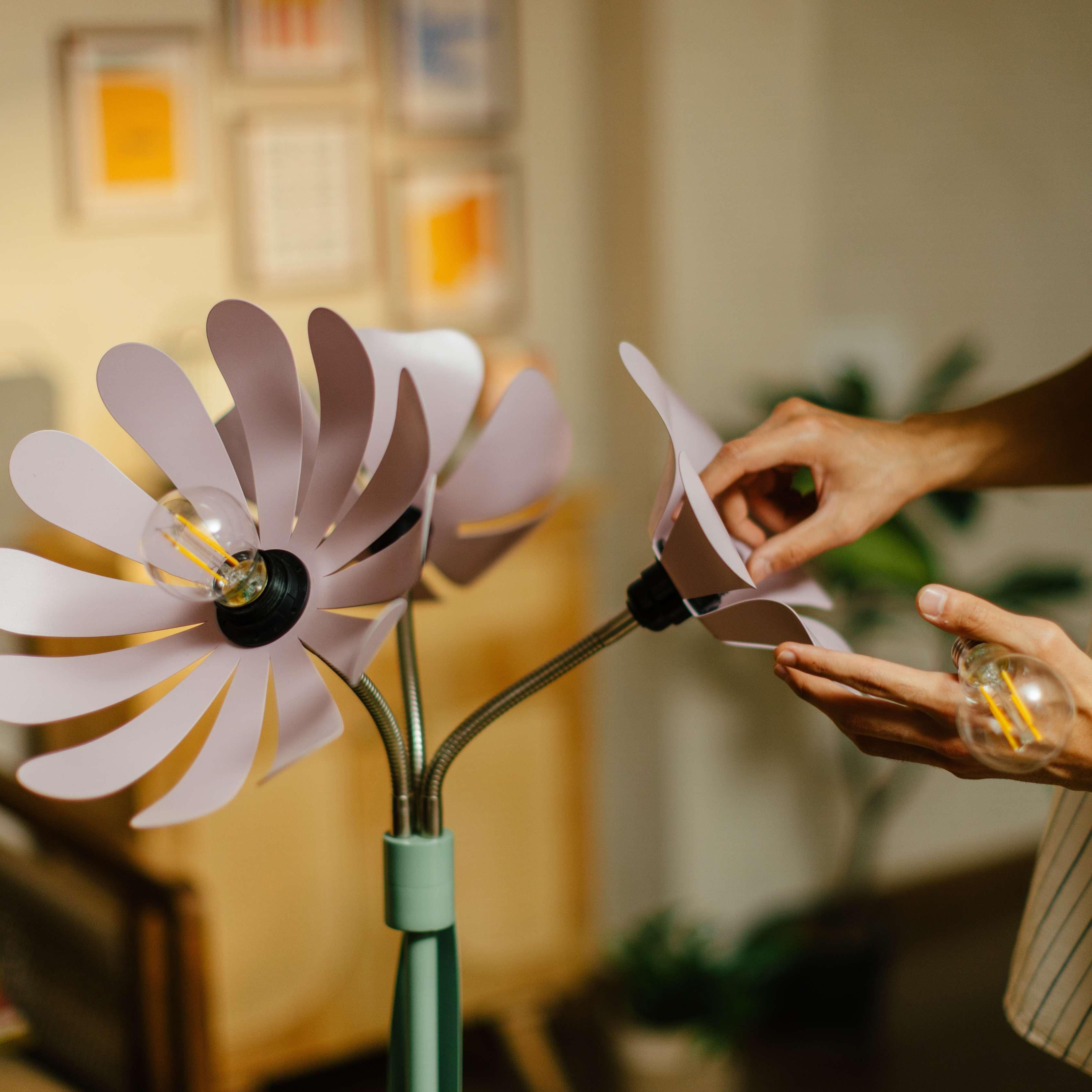 Petal Bloom Floor Lamp | Stainless Steel, Iron, Brass