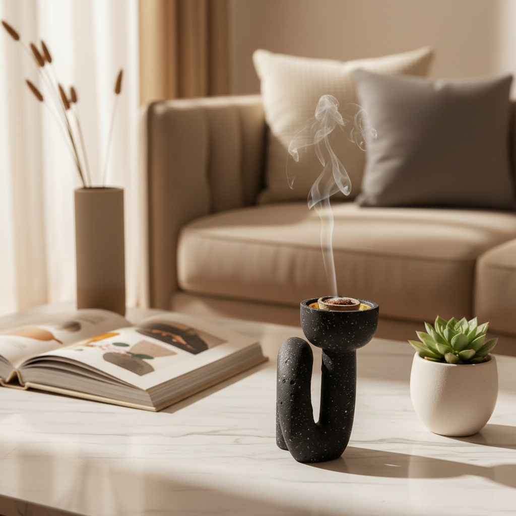 Nega Incense Burner | Loban Burner, Dhoop Dani Dhuni Bakhoor Incense Holder | Dhoop Holder - Black