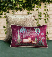 Preetier Pichwai Slim Cushion Cover – Pillow Sham, 12 x 18