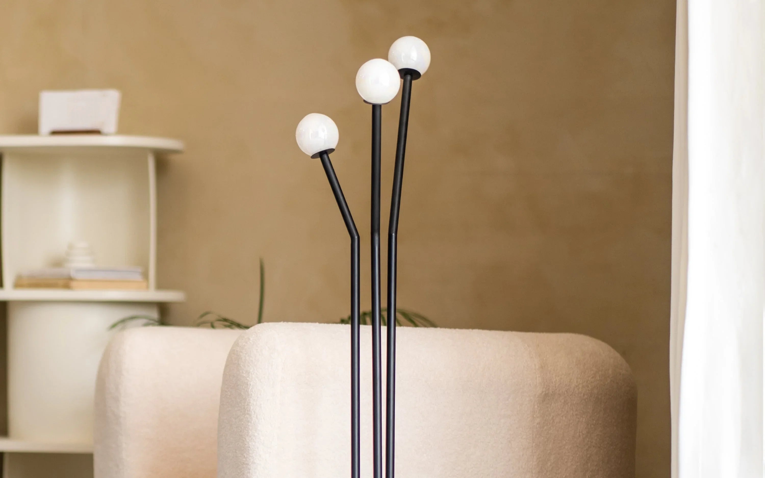 Niora Floor Lamp | Mild Steel and Glass