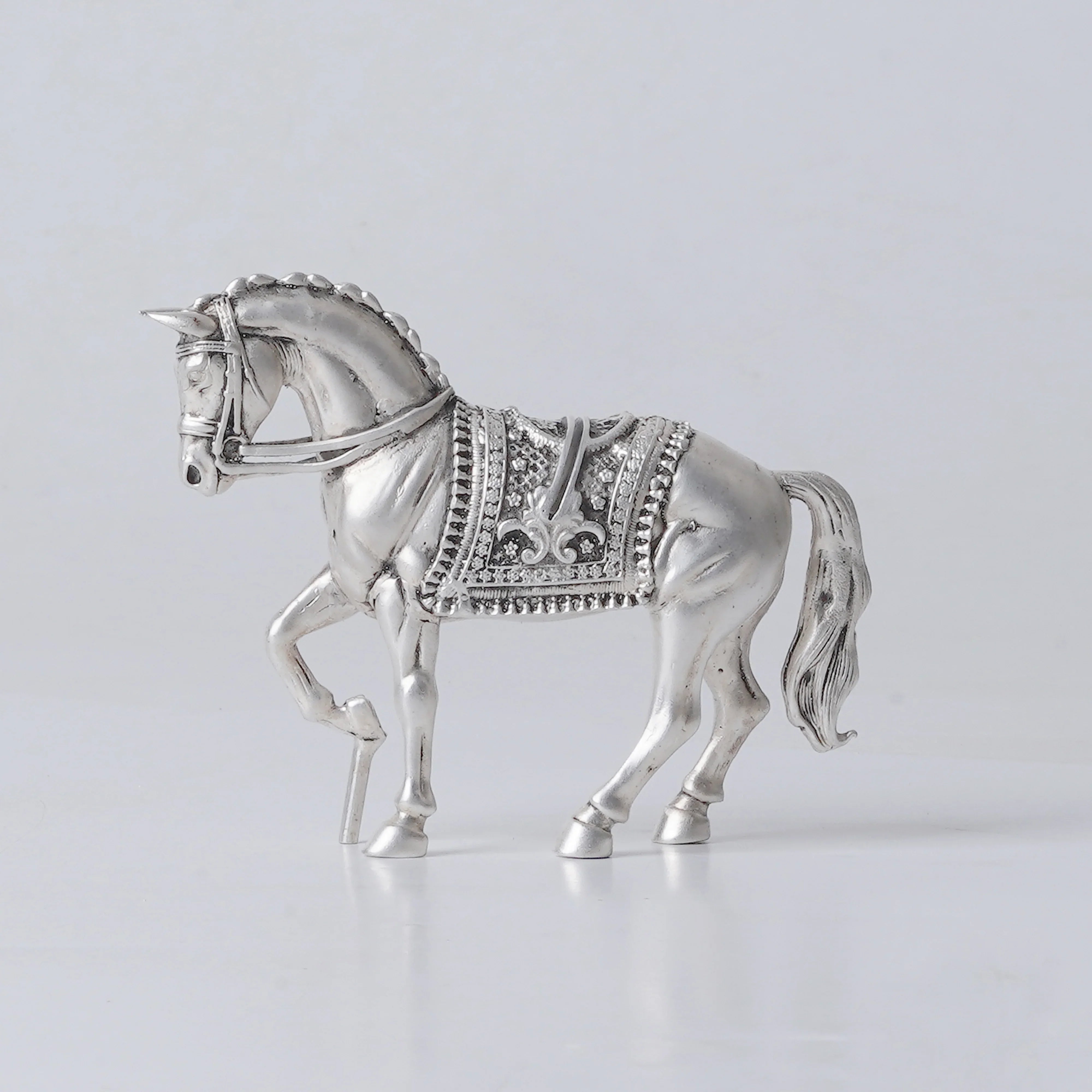 Silver Plated Brass Royal Horse Card Holder