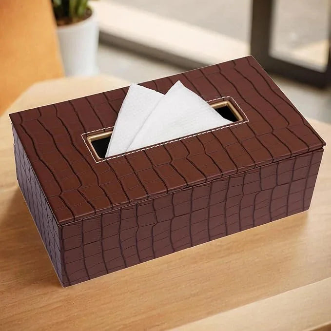 Leather Tissue Box-Bottle