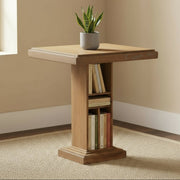 Handcrafted Wooden Table with Storage Compartments