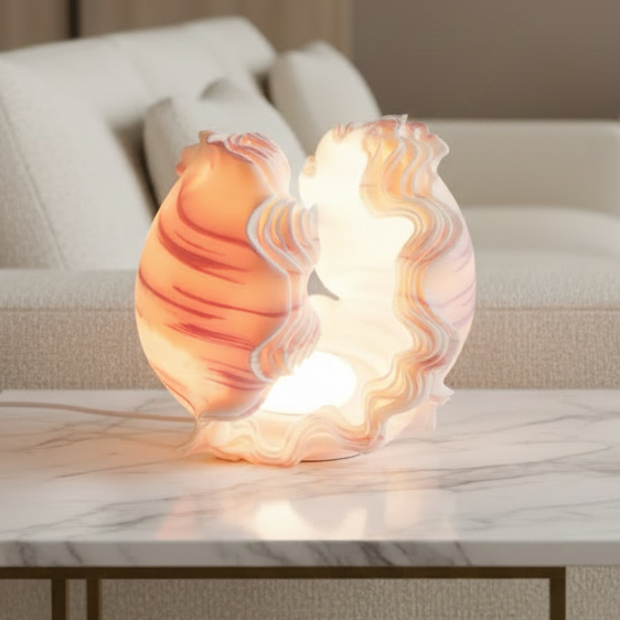 Ocean Petals Sculpted Mini Lamp