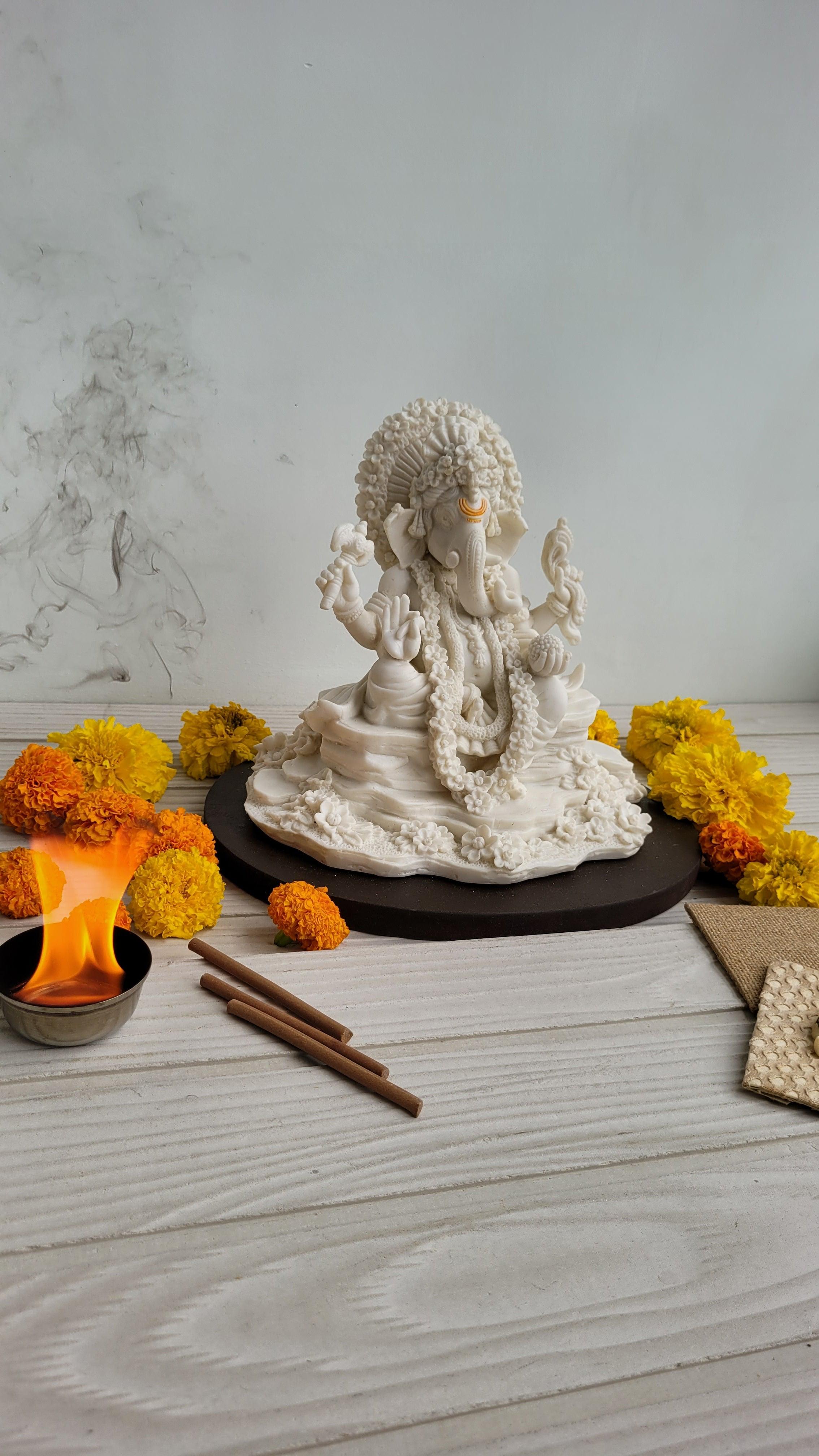 Royal-Ivory Ganesh Idol