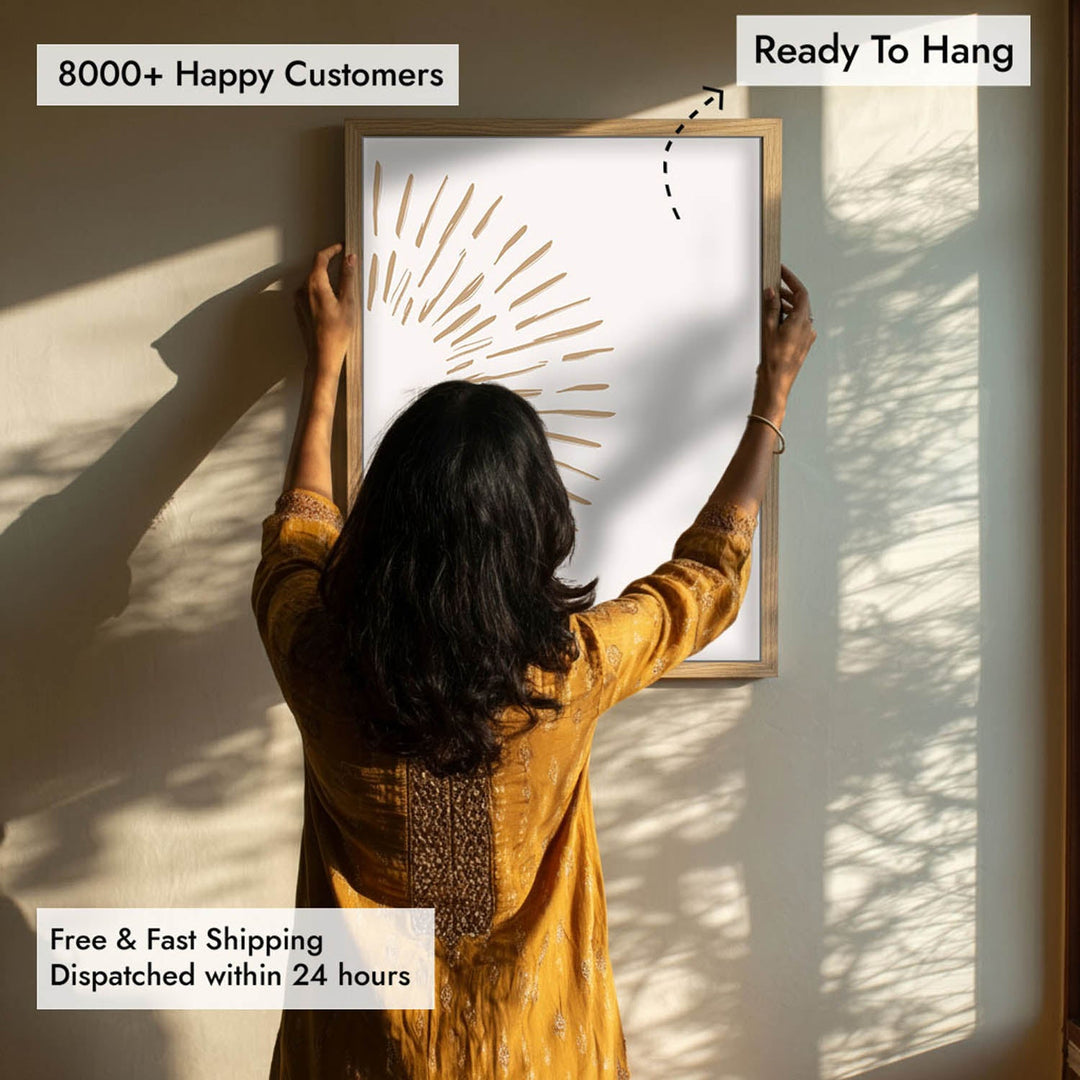 Burst White Wall Painting