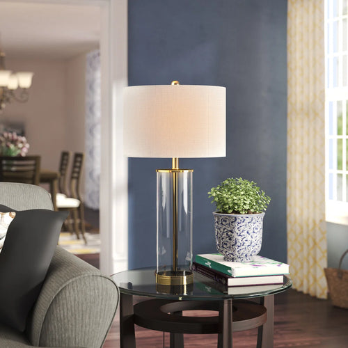 Silva Glass Column Table Lamp