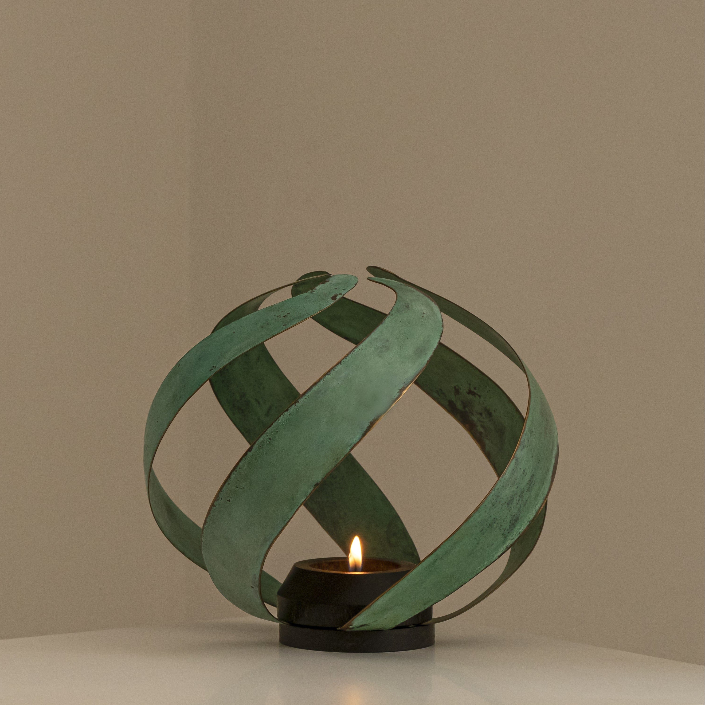 Lightball-Verdigiris | Brass And Wood