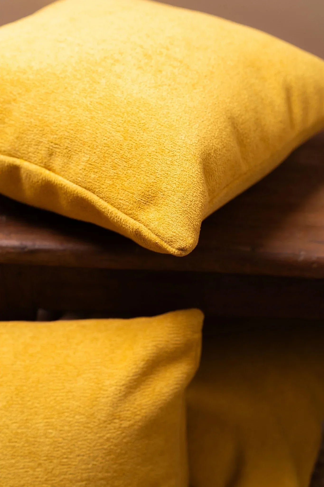 Luxury Boucle Solid Yellow Cushion Cover