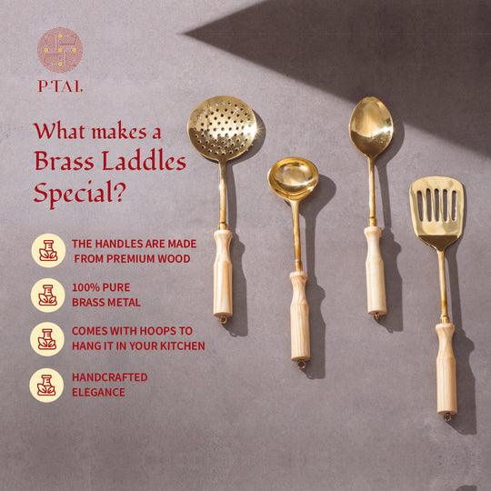 Set of Brass Ladles & Cooking Ladle | Cutlery Set for Serving