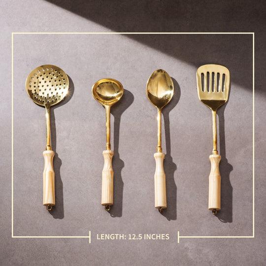 Set of Brass Ladles & Cooking Ladle | Cutlery Set for Serving