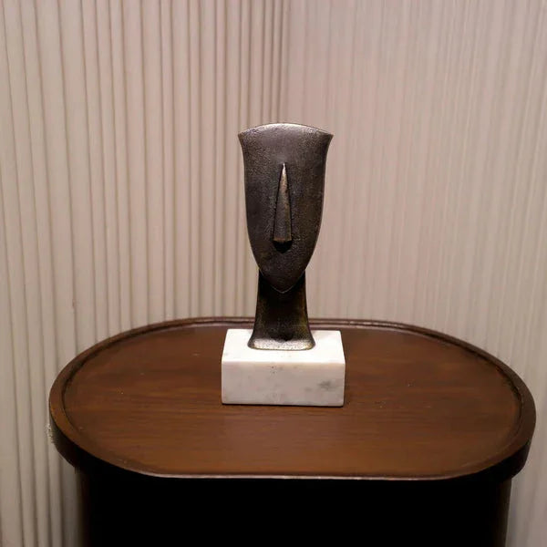 Sorya - Abstract Head Bronze Sculpture