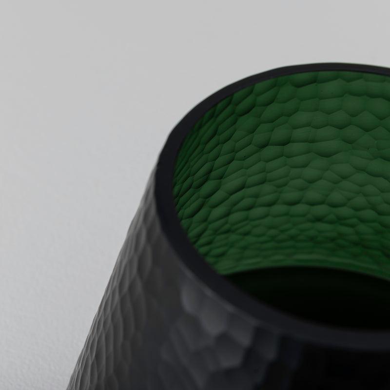 Emerald Green Flower Pot | Glass Flower Vase for Living Room - Pack of 1