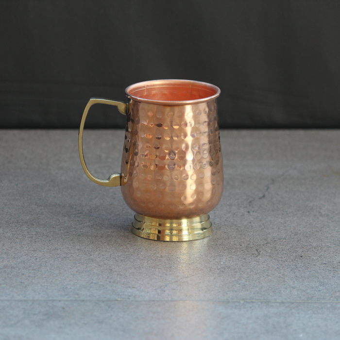 Copper Hammered Large Mug For Water | Storage Utensils For Home & Restaurants