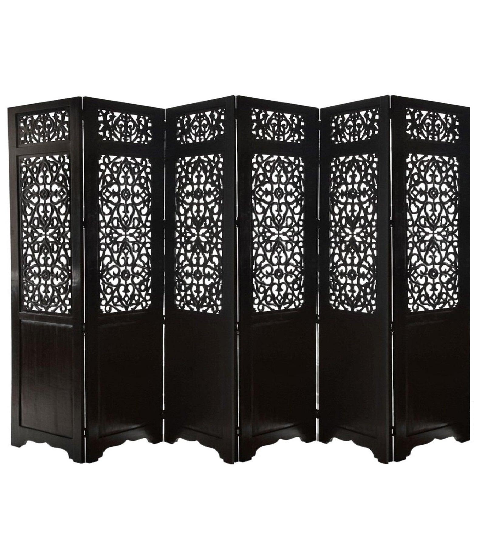 Mango Wood & MDF Jali Room Separator with Panels