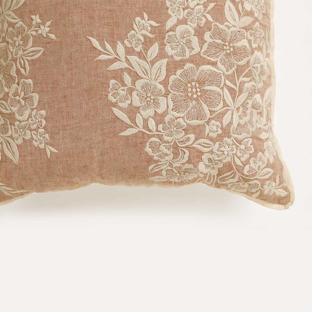 Ximena Floral Embroidered Cushion Cover