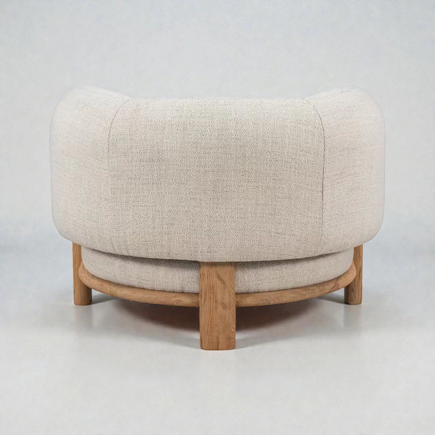 Bete Teak Wood & Fabric Upholstery Armchair