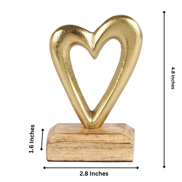 Heart Decor Showpiece - Gold