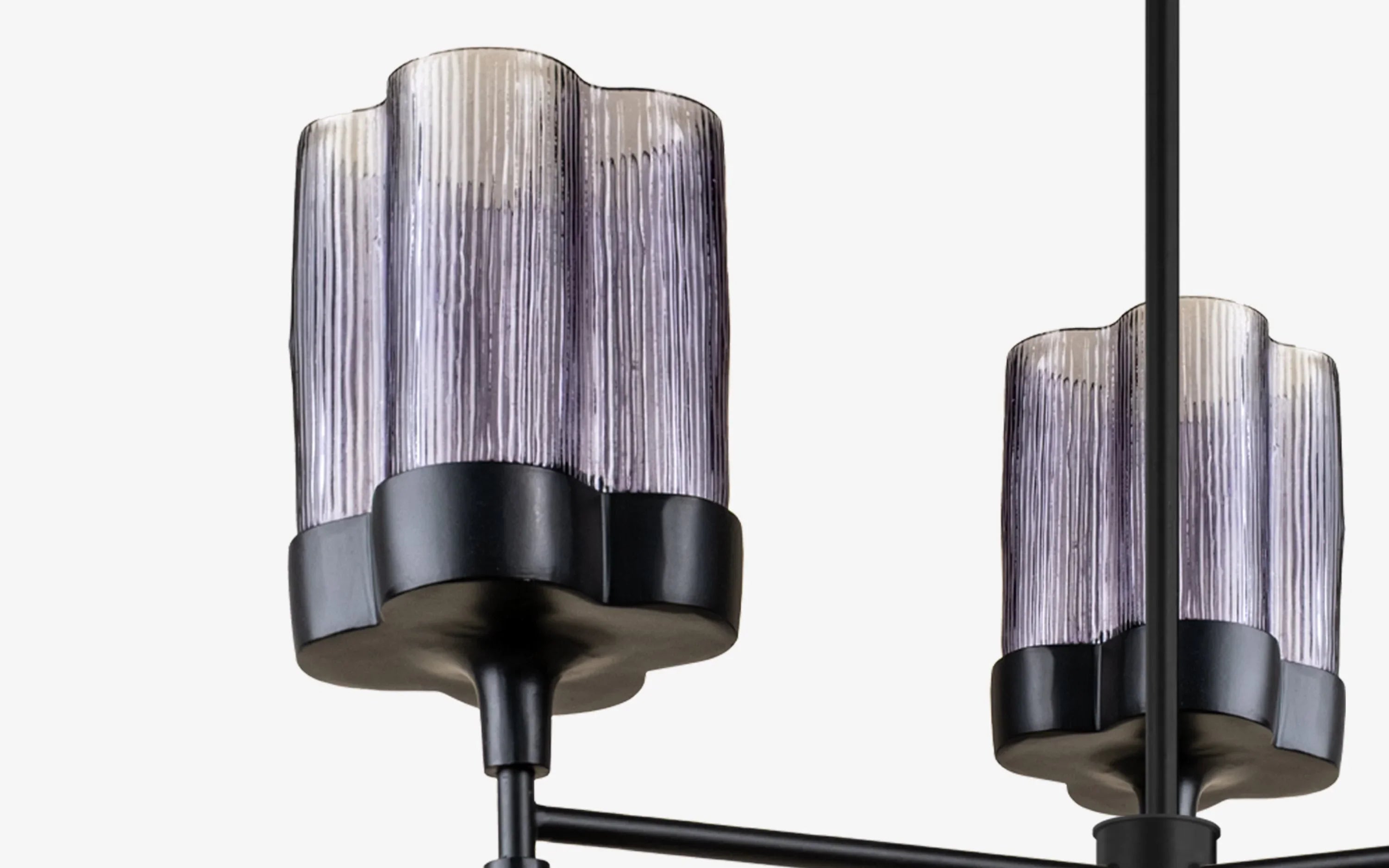 Furrow Chandelier | Mild Steel and Glass