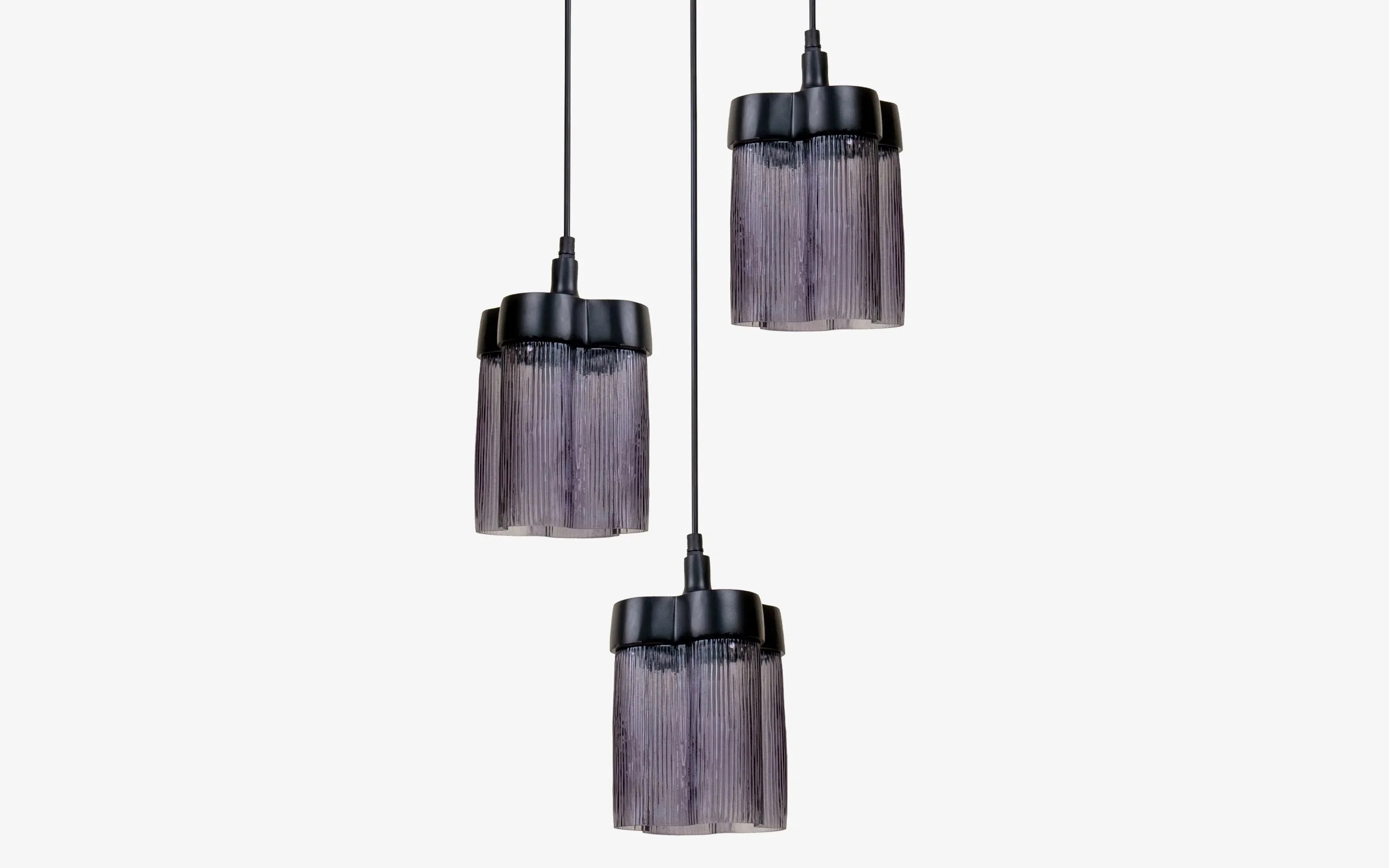 Furrow Cluster of 3 Yellow | Mild Steel and Glass