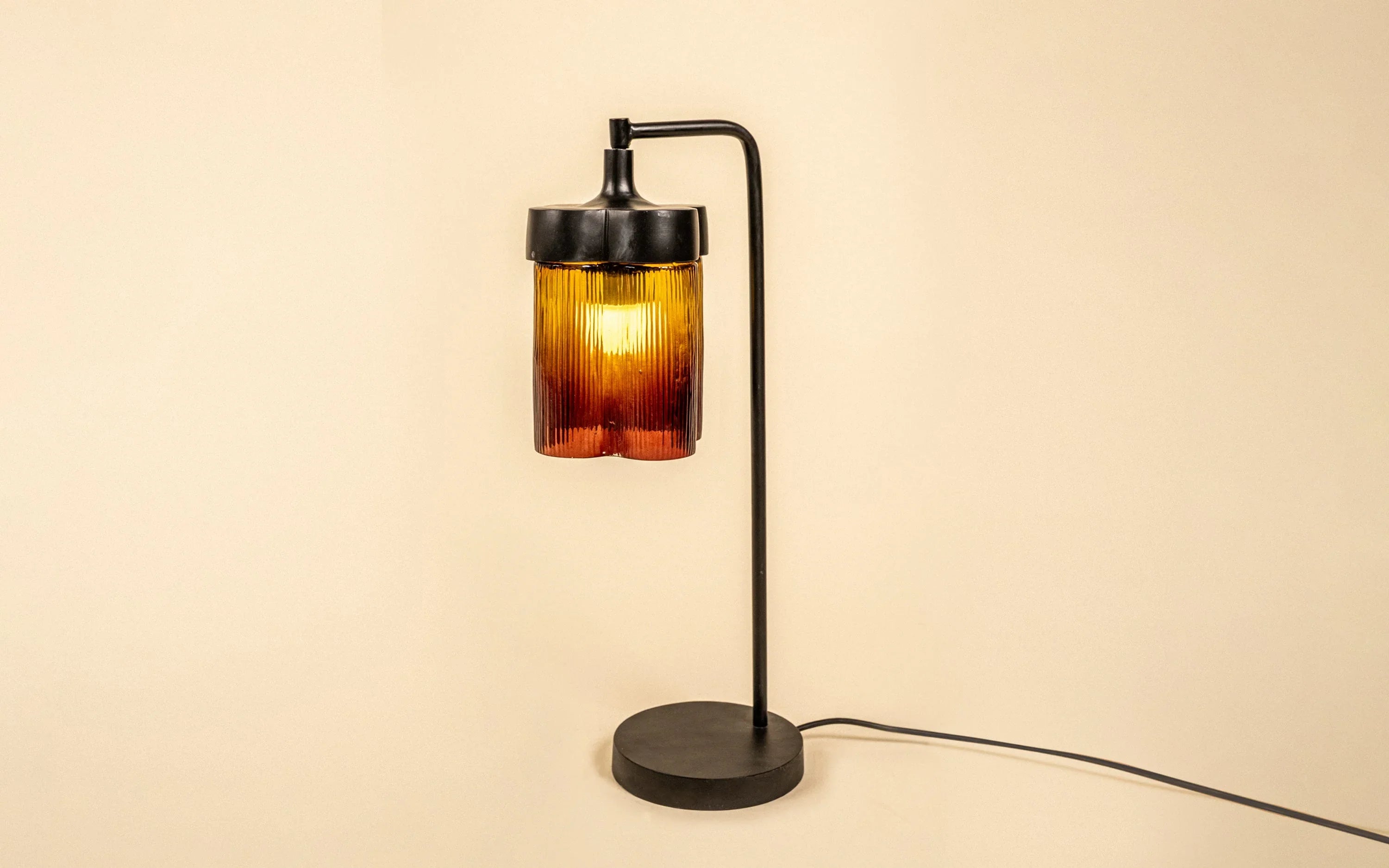 Furrow Study Table Lamp 3 | Mild Steel and Glass