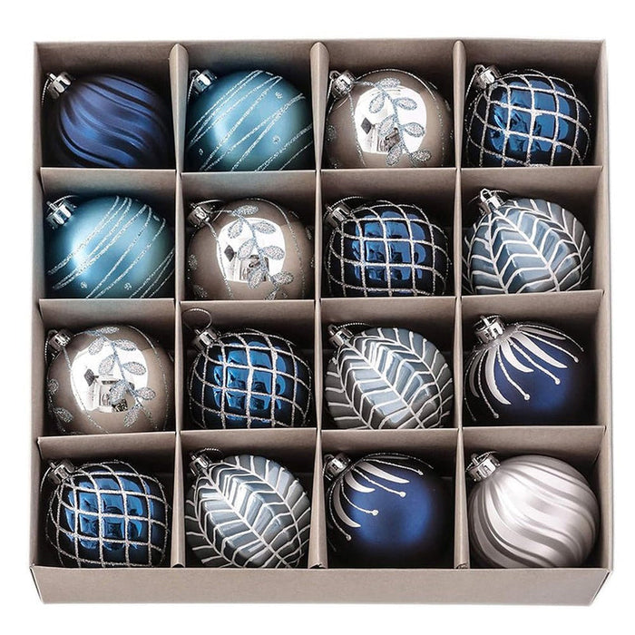 16 Pcs Christmas Ball Tree Ornaments Set |  Xmas Decoration