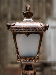 Antique Brass Finish Classic Gate Light Lamp For Outdoor Decoration