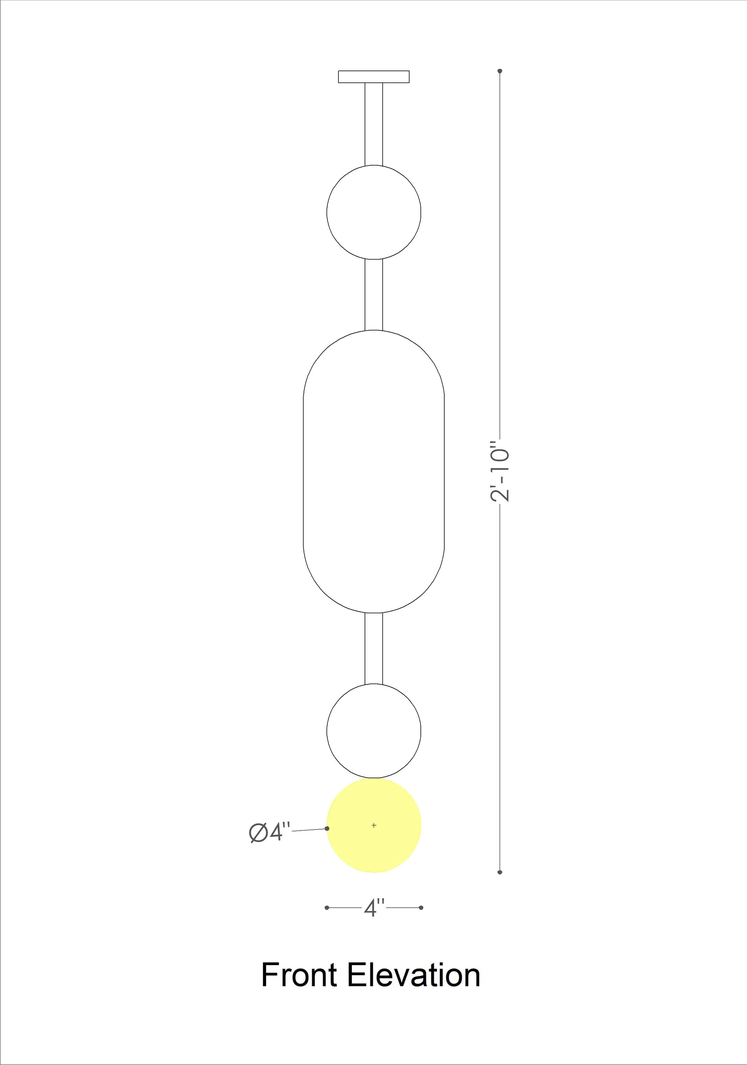 Orba Hanging Light | Solid Wood And Metal Pipe With Fitting Hardware